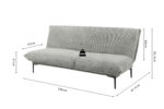 SALE - Canapé-lit 'Alisa' Corduroy Gris foncé - Image 11