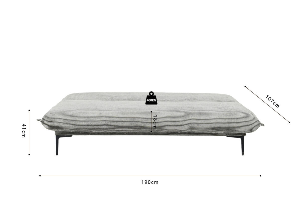 SALE - Canapé-lit 'Alisa' Corduroy Gris foncé - Image 12