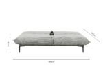 SALE - Canapé-lit 'Alisa' Corduroy Gris foncé - Image 12