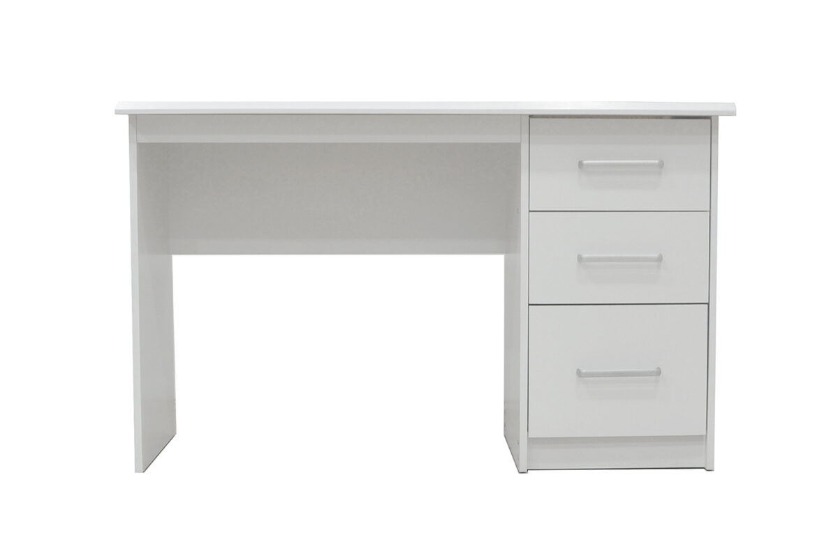 Bureau 'Mateo' 3 tiroirs Blanc - Image 3