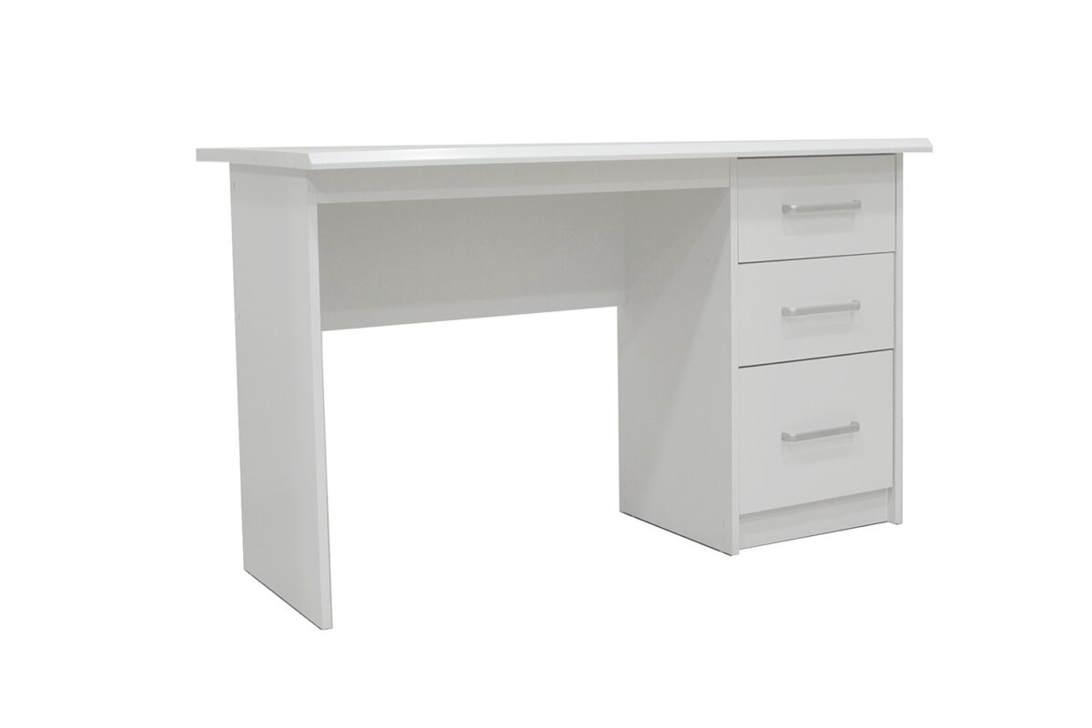 Bureau 'Mateo' 3 tiroirs Blanc - Image 4