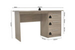 Bureau 'Mateo' 3 tiroirs Sonoma - Image 2