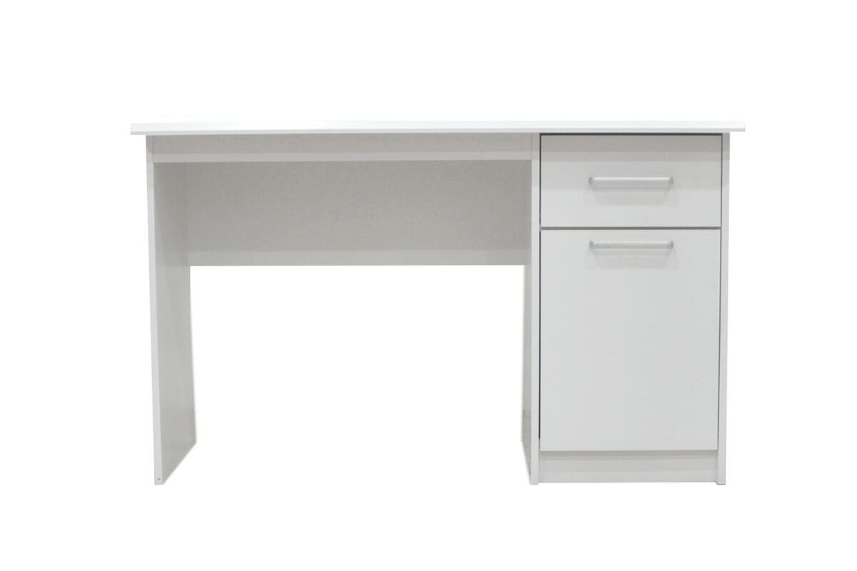 Bureau 'Milou' 1 tiroir 1 porte Blanc - Image 2