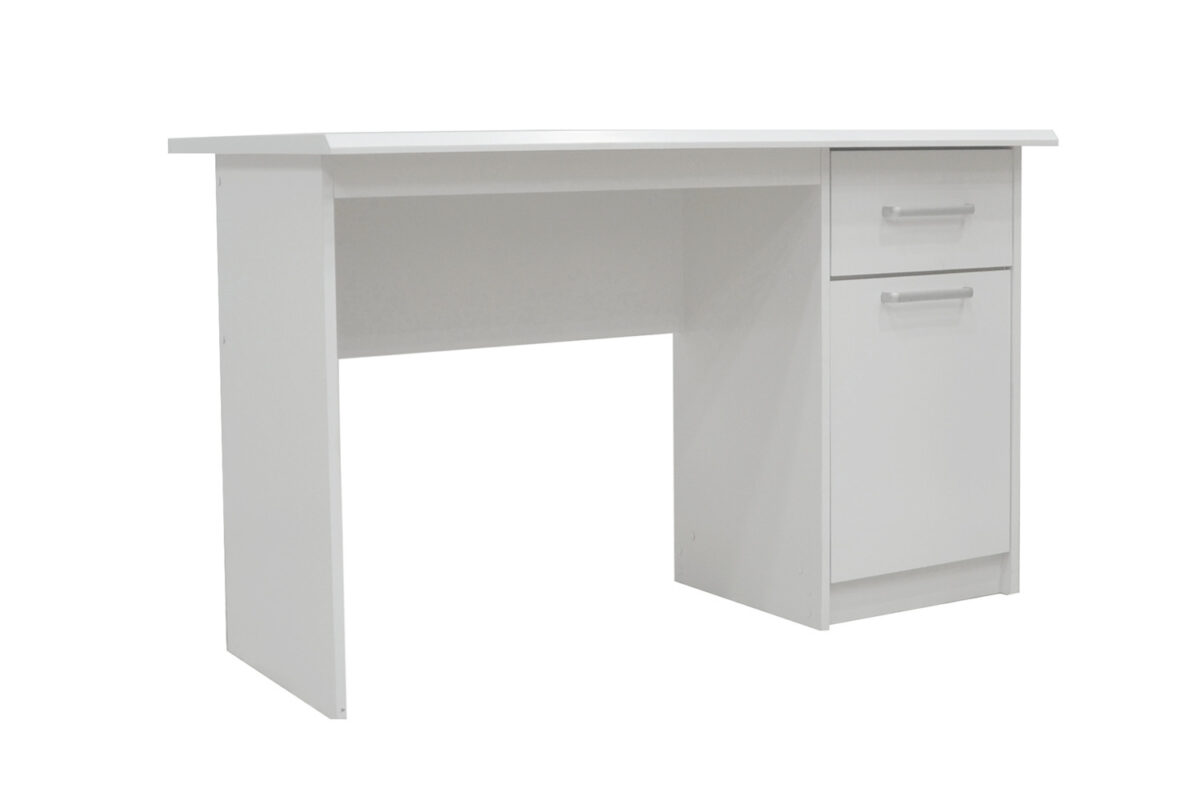 Bureau 'Milou' 1 tiroir 1 porte Blanc - Image 3