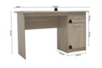 Bureau 'Milou' 1 tiroir 1 porte Sonoma - Image 8