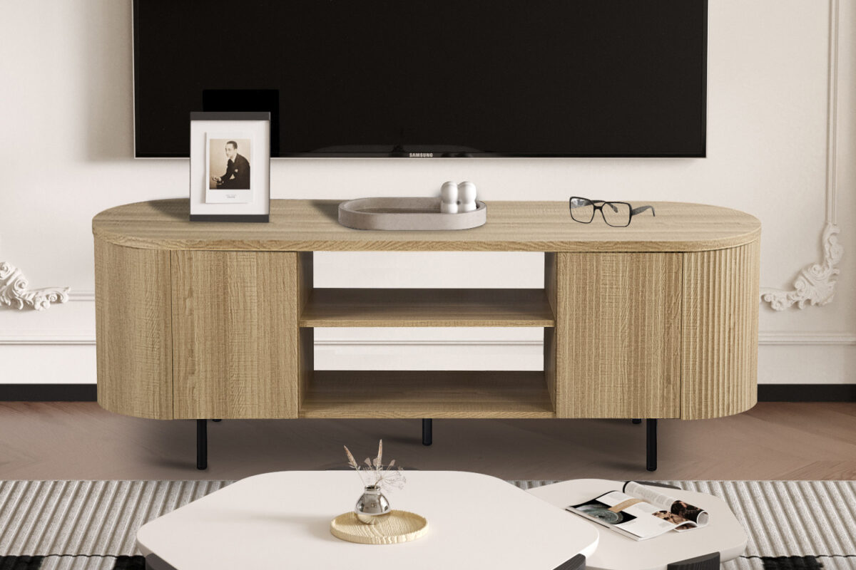 Meuble TV 'Lagos' 160 cm Décor Chêne Naturel - Afbeelding 1