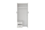 Armoire 'Marc' 2 portes avec miroir Blanc - Image 7