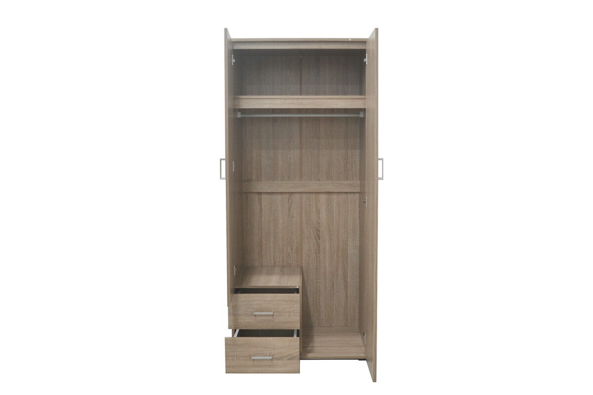 Armoire 'Marc' 2 portes avec miroir Sonoma - Image 7