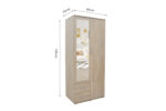 Armoire 'Marc' 2 portes avec miroir Sonoma - Image 8