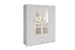 Armoire 'Marc' 4 portes avec 2 miroirs Blanc - Image 3