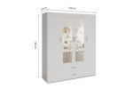 Armoire 'Marc' 4 portes avec 2 miroirs Blanc - Image 8