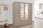 Armoire 'Marc' 4 portes avec 2 miroirs Sonoma