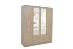 Armoire 'Marc' 4 portes avec 2 miroirs Sonoma - Image 3