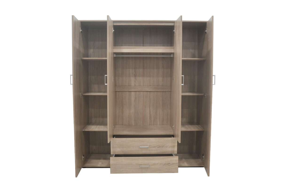 Armoire 'Marc' 4 portes avec 2 miroirs Sonoma - Image 7